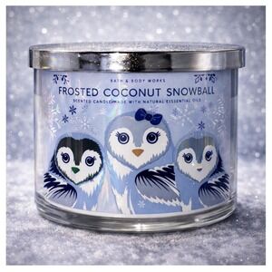 Frosted Coconut Snowball NEW Bath & Body Works 3 Wick Candle